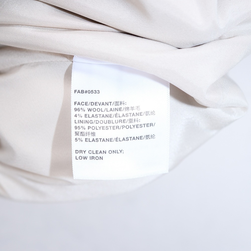 Lafayette 148 New York Beige Wool Blend Wide Leg Dress Pants Trousers Womens 12 - Picture 9 of 10